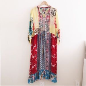 Johnny Was Seido Floral Maxi Dress Size XL